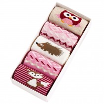 Lovely Baby's Winter Cotton Socks Warm Socks Set Box-packed(0-3 Years)Hedgehog
