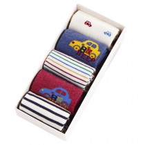 Lovely Baby's Winter Cotton Socks Warm Socks Set Box-packed(0-3 Years)Car D