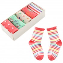 Lovely Kids' Winter Cotton Socks Warm Socks Gift-Box, 5 Pair(4-6 Years) S15-16