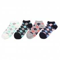Low Socks,4 Set OF FEMALE Invisible Socks    Quilted