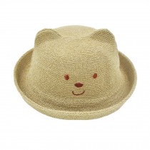 Unisex Lovely Straw Hat Sun Hats Cap for Kids/Toddler, Light Coffee