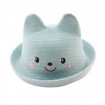 Cute Outdoor Hat Straw Hat Sun Hats Cap for Kids, Light Blue