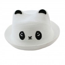 Cute Baby Hat Straw Sun Hats Cap Gift for Kids Toddler, White/Black