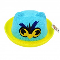 Comfortable Cute Hat Straw Sun Hats Cap for Kids Toddler, Light Blue / Yellow