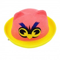 Cute Hat Sports Cap Straw Sun Hats for Kids, Red / Yellow