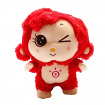 Funny Lovely Monkey Creative Doll Plush Toy Doll,red