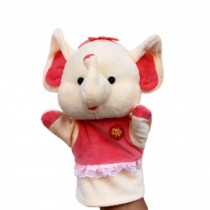 Lovely Kid's Glove Puppet Hand Dolls, Pink Elephant