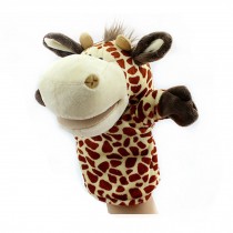 Cute Animal Glove Puppet Hand Dolls Plush Animal Toy ( Giraffe Yellow )