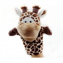 Cute Animal Glove Puppet Hand Dolls Plush Animal Toy ( Giraffe  Brown )