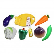 Pretend Play Cutting Fruit&Vegetables Set for Kids with Knife&Cutting Board,A
