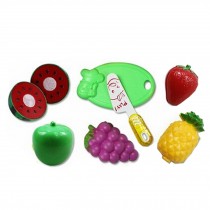 Pretend Play Cutting Fruit&Vegetables Set for Kids with Knife&Cutting Board,C