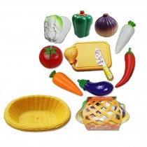 Pretend Play Cutting Fruit&Vegetables Set for Kids with Knife&Cutting Board,E