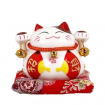 Lucky Cat Ceramic Piggy Bank Ornaments Opening Trumpet Save Money Or Gift