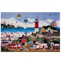 Happy Town, Fashionable Wooden Puzzle For Adult 1000 Piece Jigsaw Puzzle