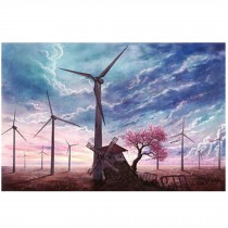 Fashionable Wooden Puzzle For Adult 1000 Piece Jigsaw Puzzle, Windmill