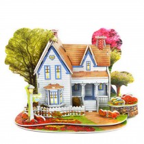 Intelligence Toys 3D Children Paper Jigsaw Puzzles Building Model House