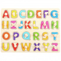 Kids Playschool Preschool Puzzled Educational Toy Wooden Puzzle,A To Z