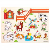 Wooden Kids Playschool Preschool Puzzled Educational Toy Puzzle,Pasture