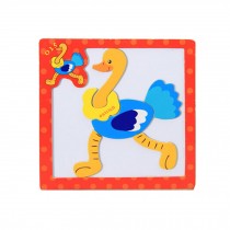 Wooden With Magnet Jigsaw Puzzle Children's Games Toys,ostrich