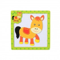 Wooden With Magnet Jigsaw Puzzle Children's Games Toys,Horse