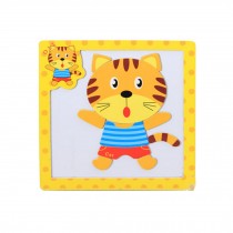 Wooden With Magnet Jigsaw Puzzle Children's Games Toys,cat