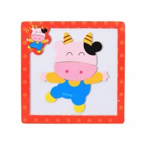 Wooden With Magnet Jigsaw Puzzle Children's Games Toys,cattle
