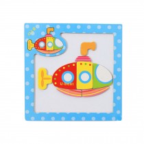 Wooden With Magnet Jigsaw Puzzle Children's Games Toys,U-boat