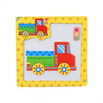 Wooden With Magnet Jigsaw Puzzle Children's Games Toys,Truck