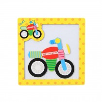 Wooden With Magnet Jigsaw Puzzle Children's Games Toys,Motorcycle