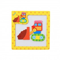 Wooden With Magnet Jigsaw Puzzle Children's Games Toys,buildozer