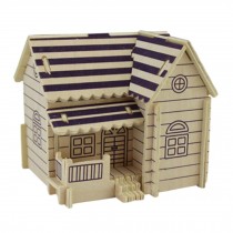 Wooden 3D Puzzle Jigsaw Toy Small House Creative Puzzle