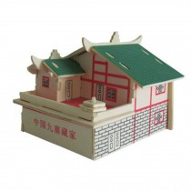 Imaginative Jigsaw Wooden 3D Puzzle Chinese Old House Toy