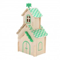 Model Kit Puzzle DIY  Wooden 3D Puzzle Jigsaw Lovely House