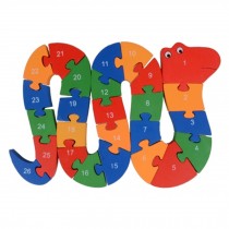 Wooden Block Animal Letter Figure Baby Early Childhood Puzzle Toy ( Snake )