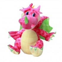 Lovely Dinosaur Plush Toy Soft Stuffed Animal, Rose Red