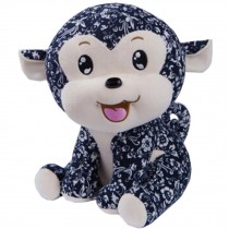 Plush Lovely Cartoon Monkey Pillow Girlfriend Kid Birthday Doll Gift Navy Blue
