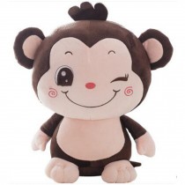 Plush Lovely Cartoon Monkey Doll Toy Girlfriend Birthday Pillow Gift Dark Grey