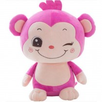 Plush Lovely Cartoon Monkey Doll Toy Girlfriend Birthday Pillow Gift Pink
