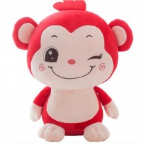 Plush Lovely Cartoon Monkey Doll Toy Girlfriend Birthday Pillow Gift Red