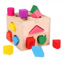 Wooden Multicolor Early Educational Flexible Funny Shaped-Match Block Toys