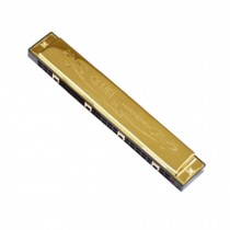 C harmonica 24 Hole Harmonica Golden Color coverplate Key of C black