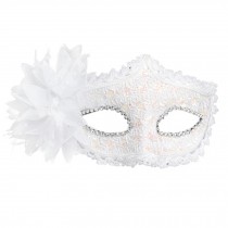 Beautiful Venetian Pretty Masquerade Mask Eye Mask Fancy Dress Accessory White
