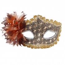 Beautiful Venetian Pretty Masquerade Mask Eye Mask Fancy Dress Accessory Coffee