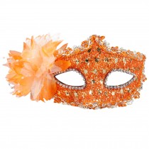 Beautiful Venetian Pretty Masquerade Mask Eye Mask Fancy Dress Accessory Orange