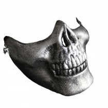 Creepy Mask For Outdoor Games,Parties,Halloween.half,silvery