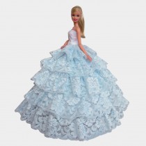Classic Handmade Party Dress Wedding Dress for 11.8" Doll Tiered Skirts