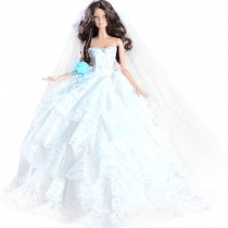 Angel Love Fantasy Handmade Wedding Dress for 11.8" Doll White