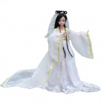 Beautiful Chinese Style Handmade Ancient costume Dress for 11.8" Doll White