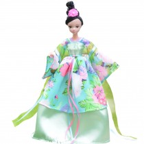 Beautiful Chinese Style Handmade Ancient costume Dress for 11.8" Doll Lotus