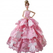 Beautiful Handmade Party Dress Formal Dress for 11.8" Doll Lovely Pink